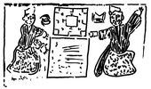 Liubo-Spieler (nach einer Darstellung der Östlichen Han-Zeit, 23 bis 230 n.Chr)